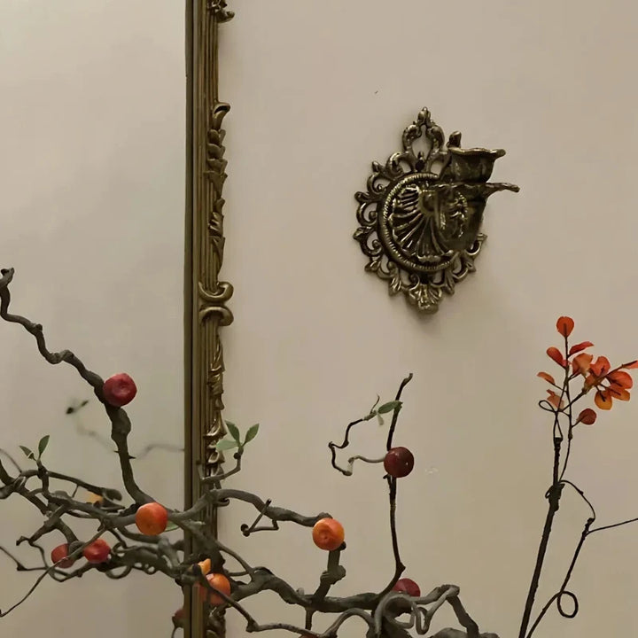 Candle Sconce | Ornate Vintage Design, Rich Cast Iron