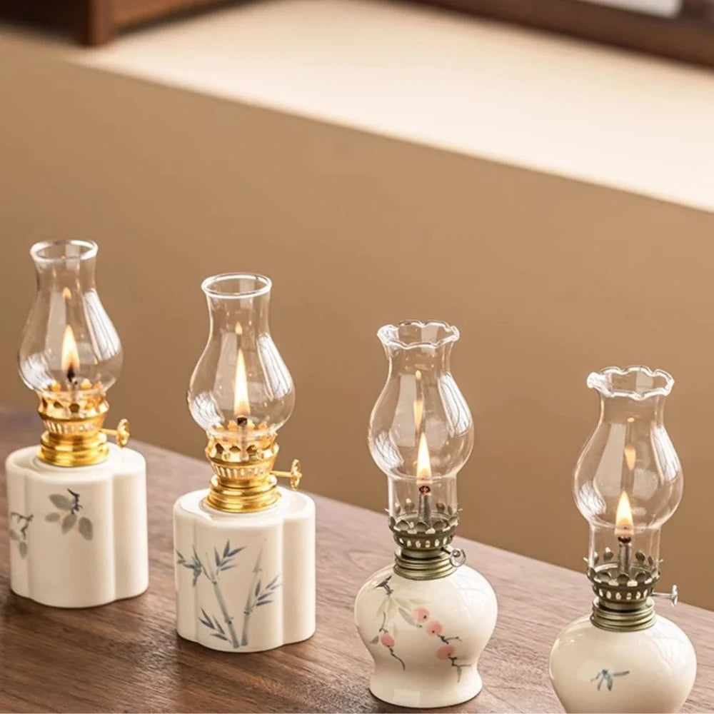 Oil Lantern | Artisan-Crafted Design, Adjustable Flame Control