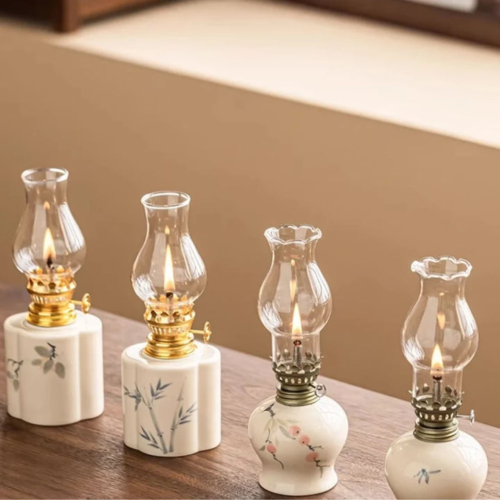 Oil Lantern | Artisan-Crafted Design, Adjustable Flame Control