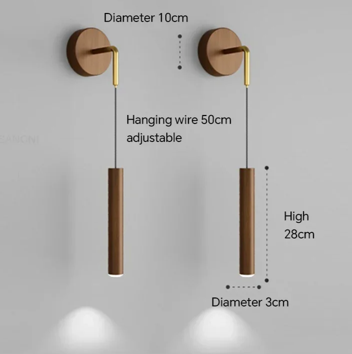 Modern Aluminium LED Wall Light – Minimalist Bedside Reading Sconce |