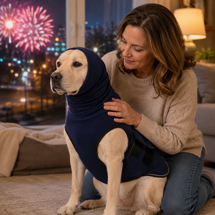 Dog Calming Shirt for Fireworks & Thunderstorms