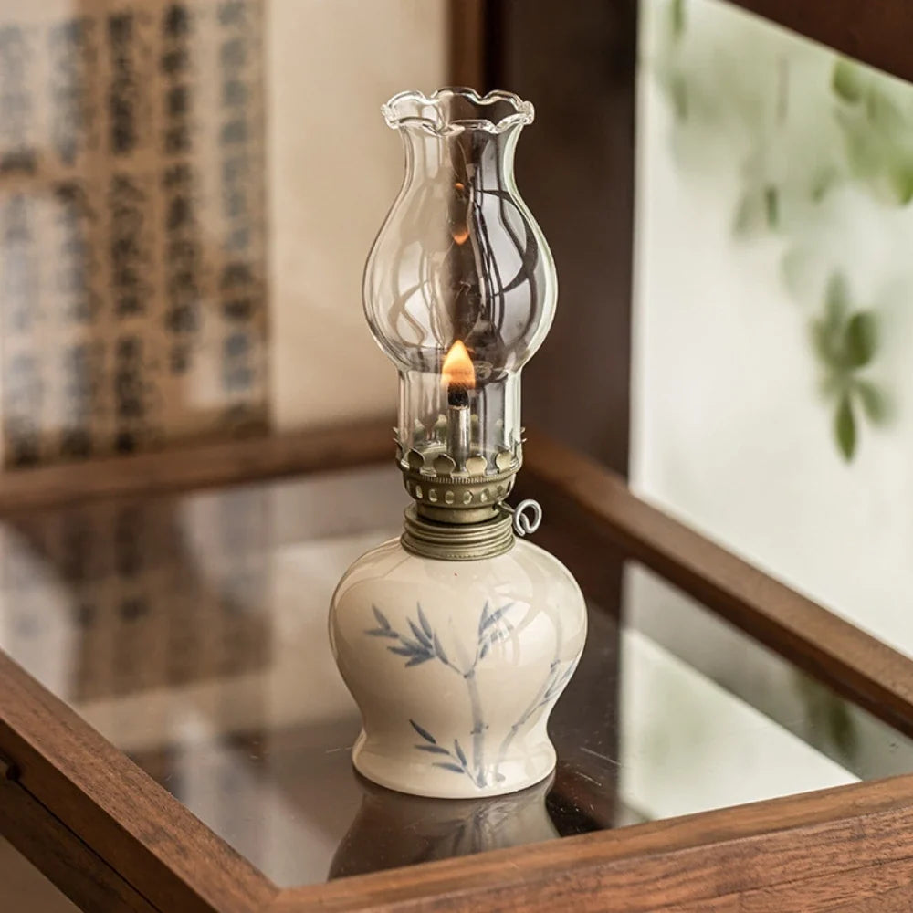 Oil Lantern | Artisan-Crafted Design, Adjustable Flame Control