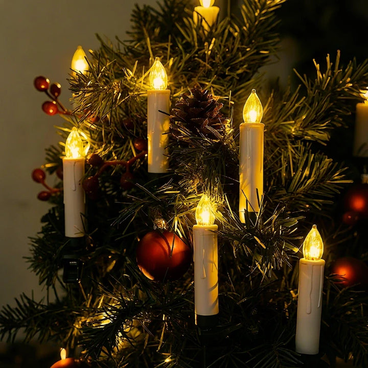 Cordless Clip-On Christmas Candles | Clip-On Versatility