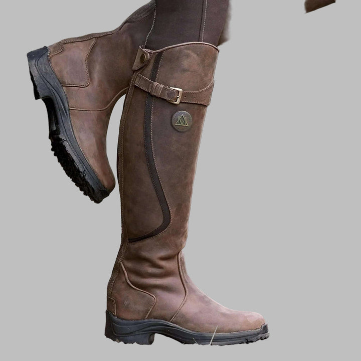 Women's Leather-Look Tall Winter Riding Boots
