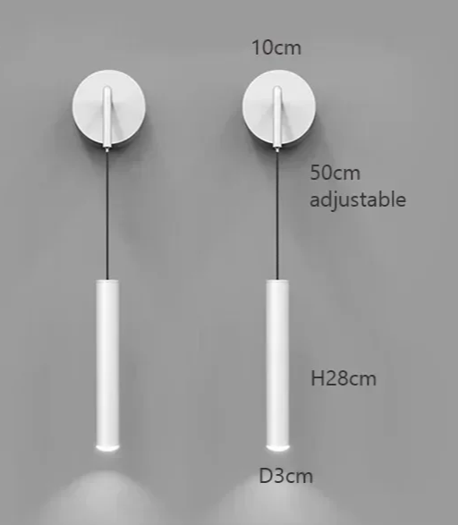 Modern Aluminium LED Wall Light – Minimalist Bedside Reading Sconce |