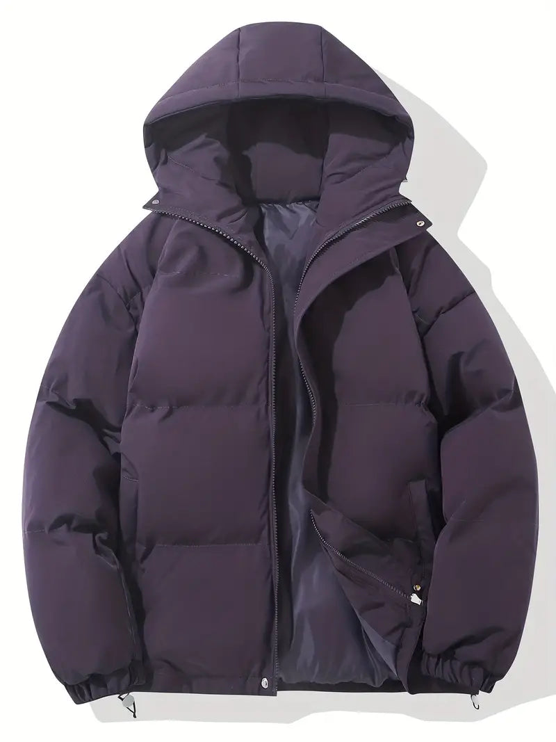 Hooded Quilted Puffer Jacket for Women with Drawstring Hem (3)