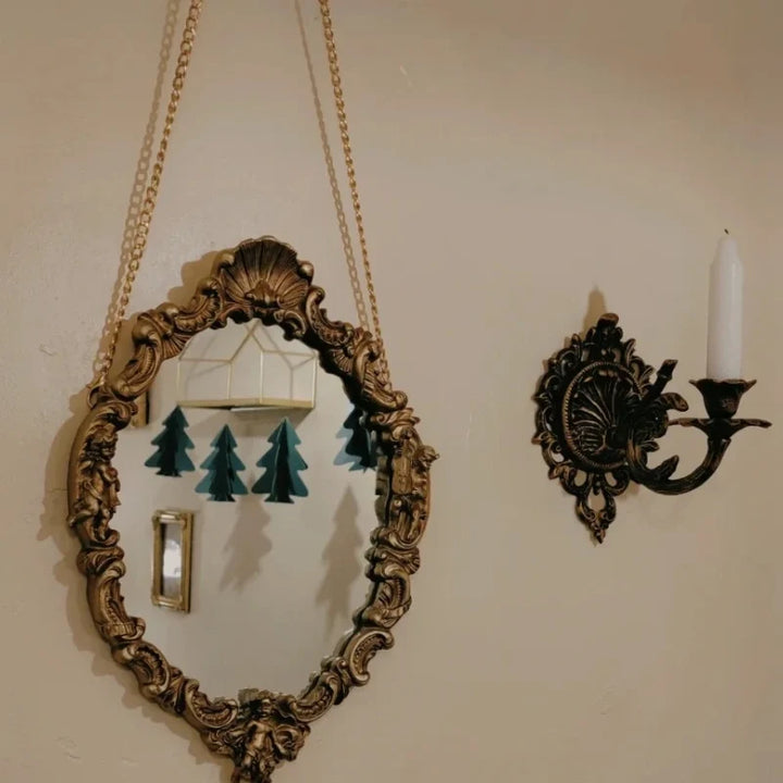 Candle Sconce | Ornate Vintage Design, Rich Cast Iron
