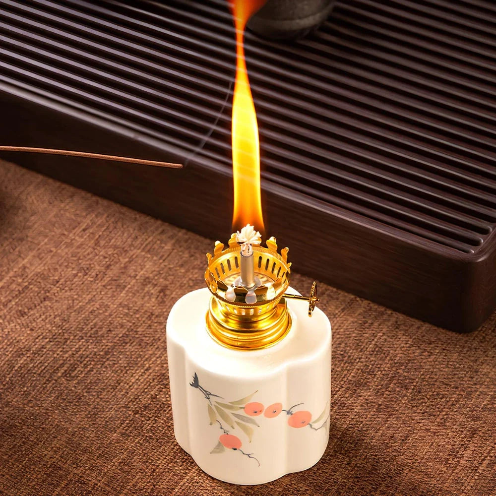 Oil Lantern | Artisan-Crafted Design, Adjustable Flame Control