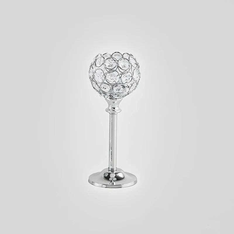 Candle Holder | Sparkling Crystal Design, Vintage-Inspired Elegance