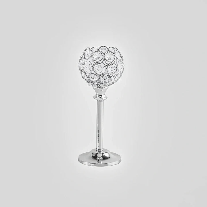 Candle Holder | Sparkling Crystal Design, Vintage-Inspired Elegance