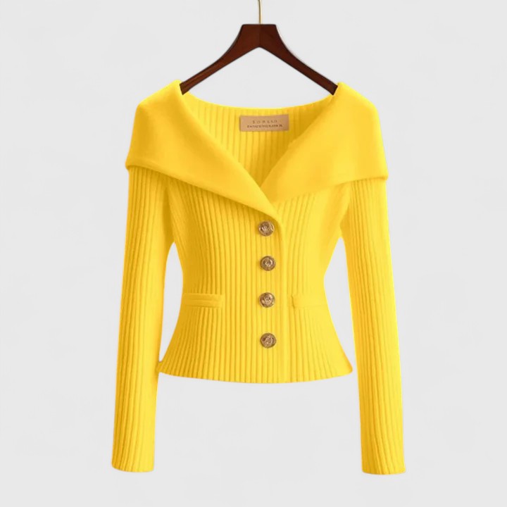 Oversized Cardigan for Women in Yellow in Yellow