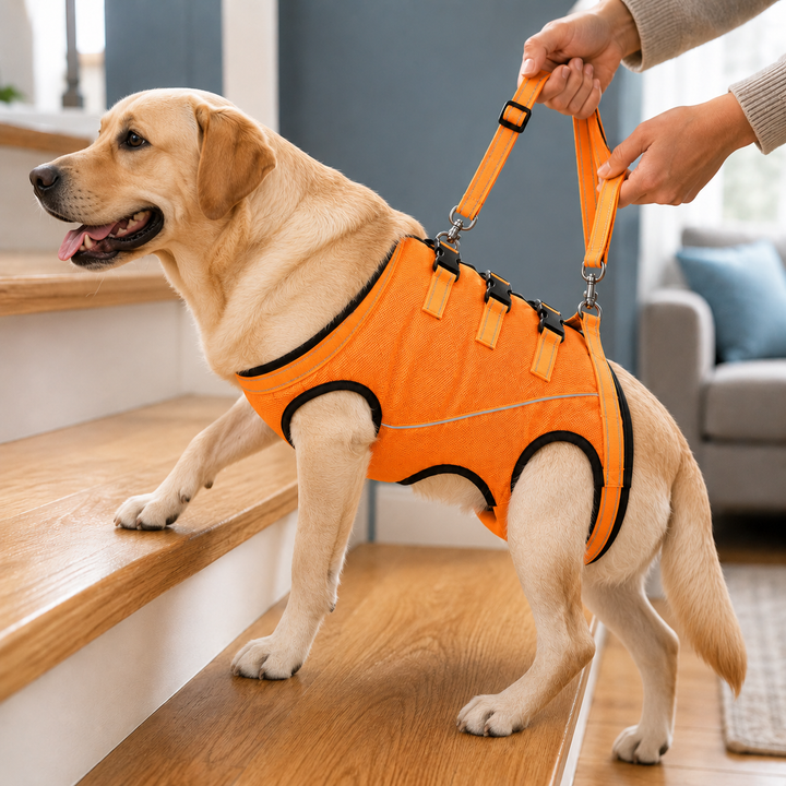 Full-Body Dog Mobility Support Harness for Stairs & Car Rides