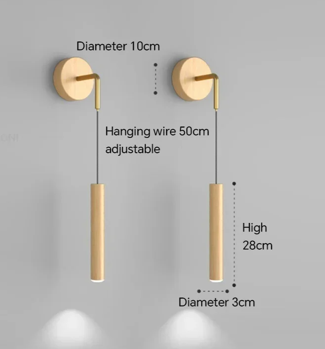 Modern Aluminium LED Wall Light – Minimalist Bedside Reading Sconce |