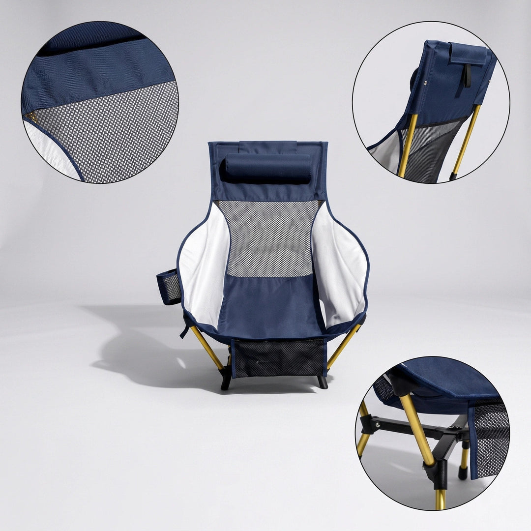 Adjustable High-Back Camping Chair | Portable Folding Outdoor Reclining Chair 1
