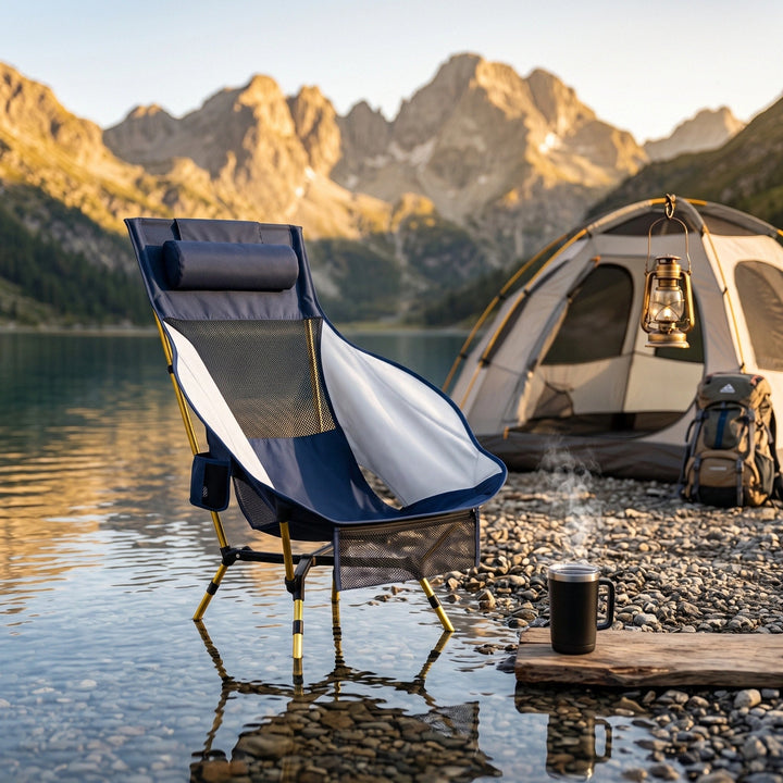 Adjustable High-Back Camping Chair | Portable Folding Outdoor Reclining Chair 2