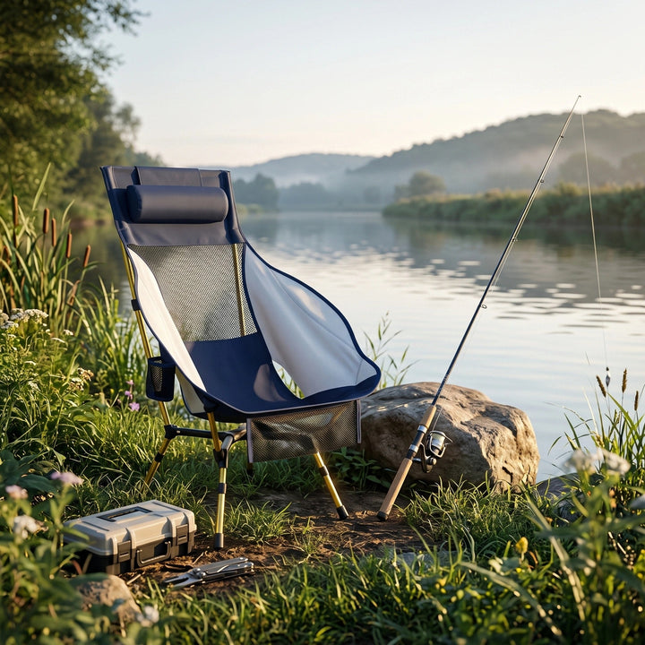 Adjustable High-Back Camping Chair | Portable Folding Outdoor Reclining Chair 3