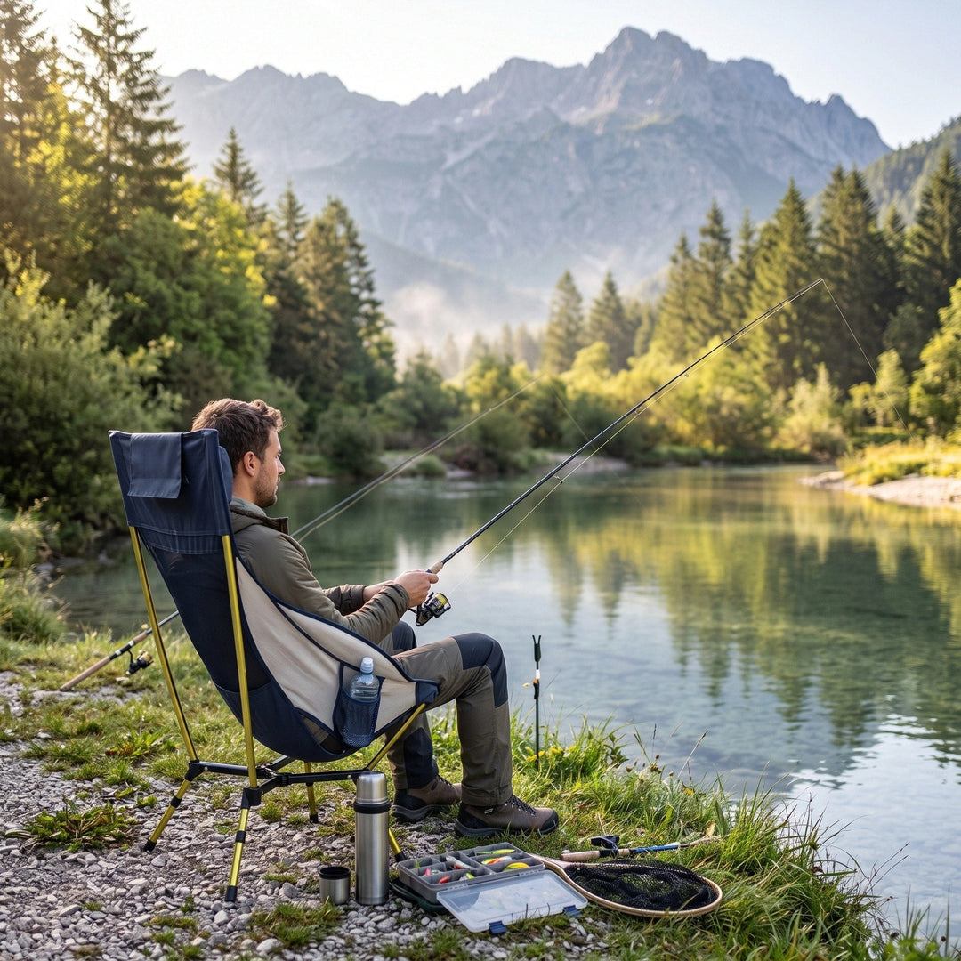 Adjustable High-Back Camping Chair | Portable Folding Outdoor Reclining Chair 5