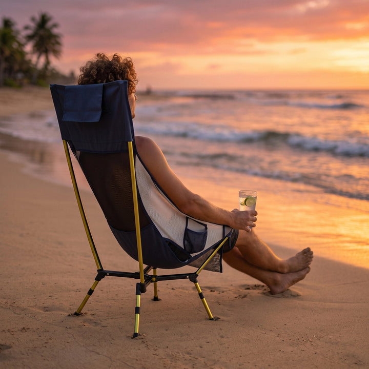 Adjustable High-Back Camping Chair | Portable Folding Outdoor Reclining Chair 6