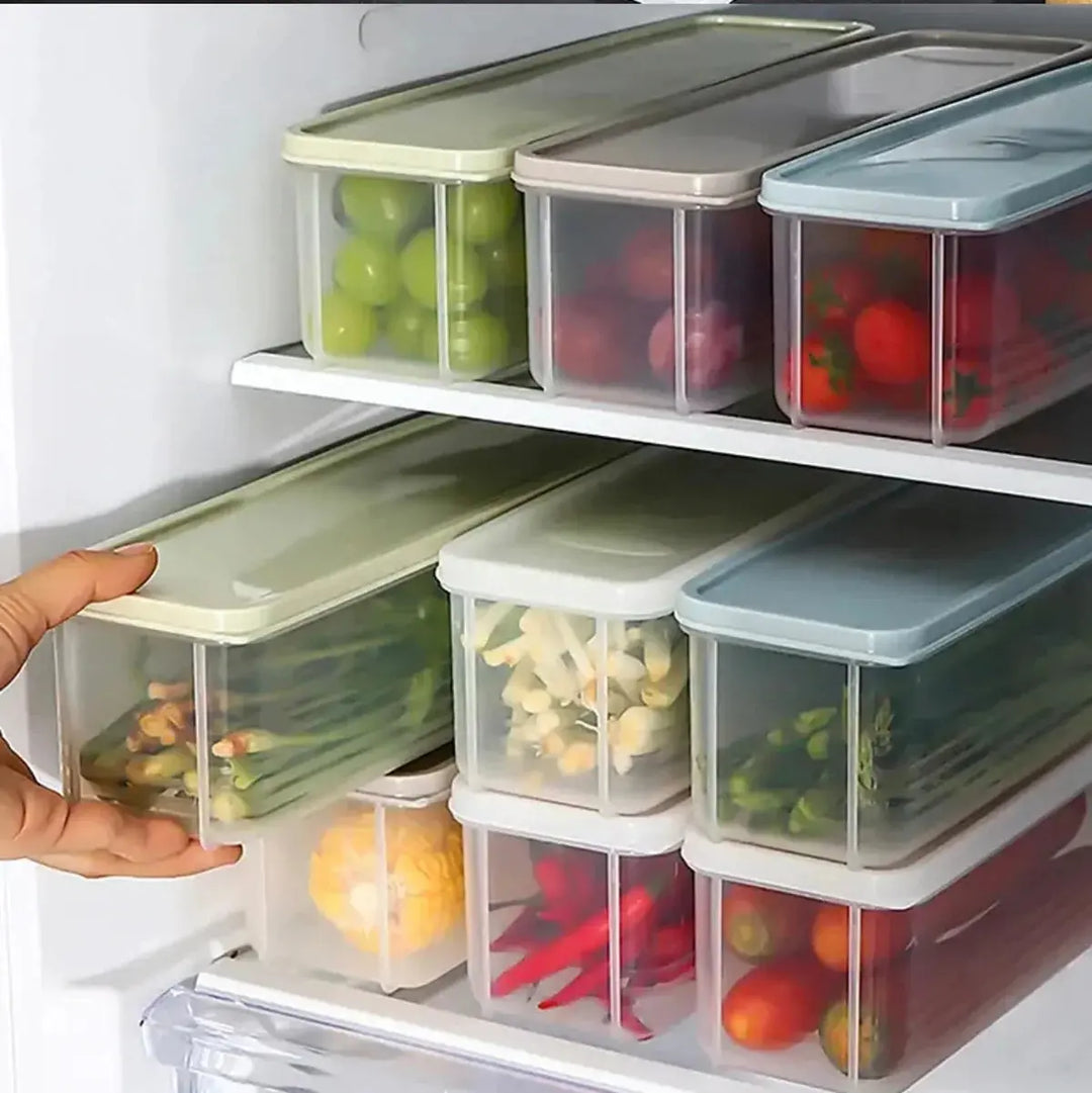 Airtight Food Storage Box - 1.3L | Refrigerator Organiser with Lid!