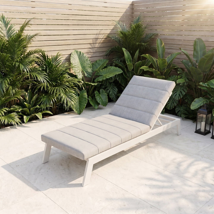 Aluminium Garden Sun Lounger with Cushion - Outdoor Reclining Chair 6