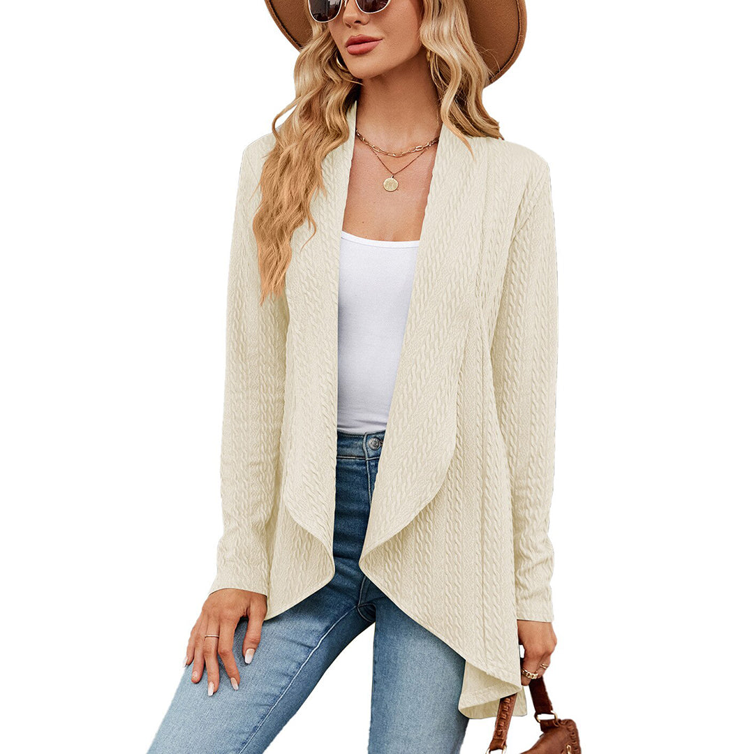 Women's Oversized Cardigan in Green in Apricot