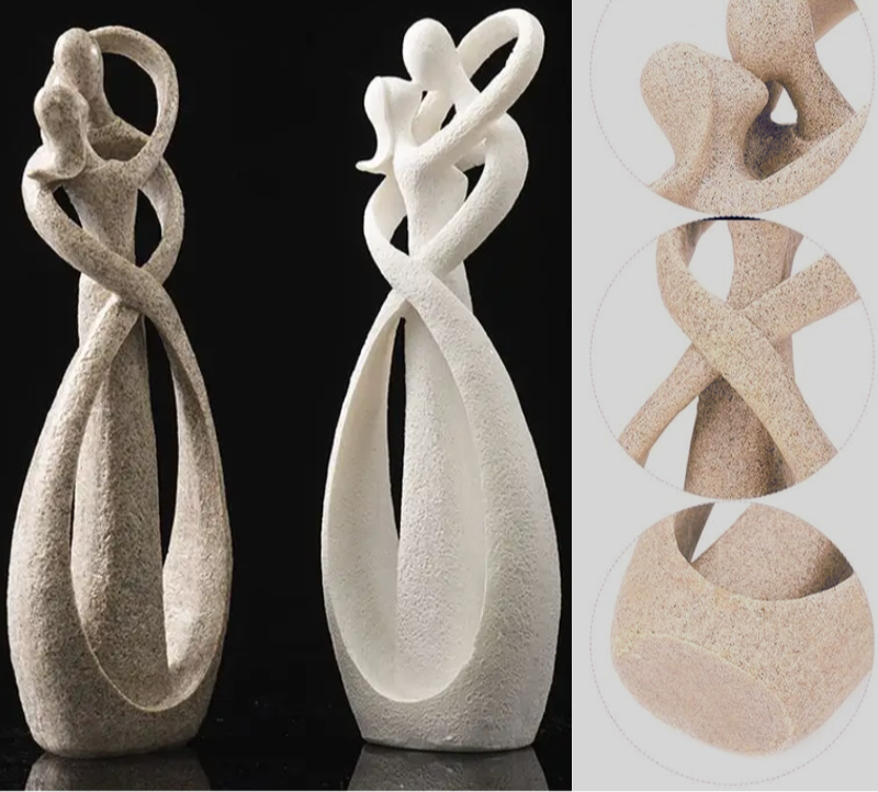 Abstract Embrace Couple Figurine
