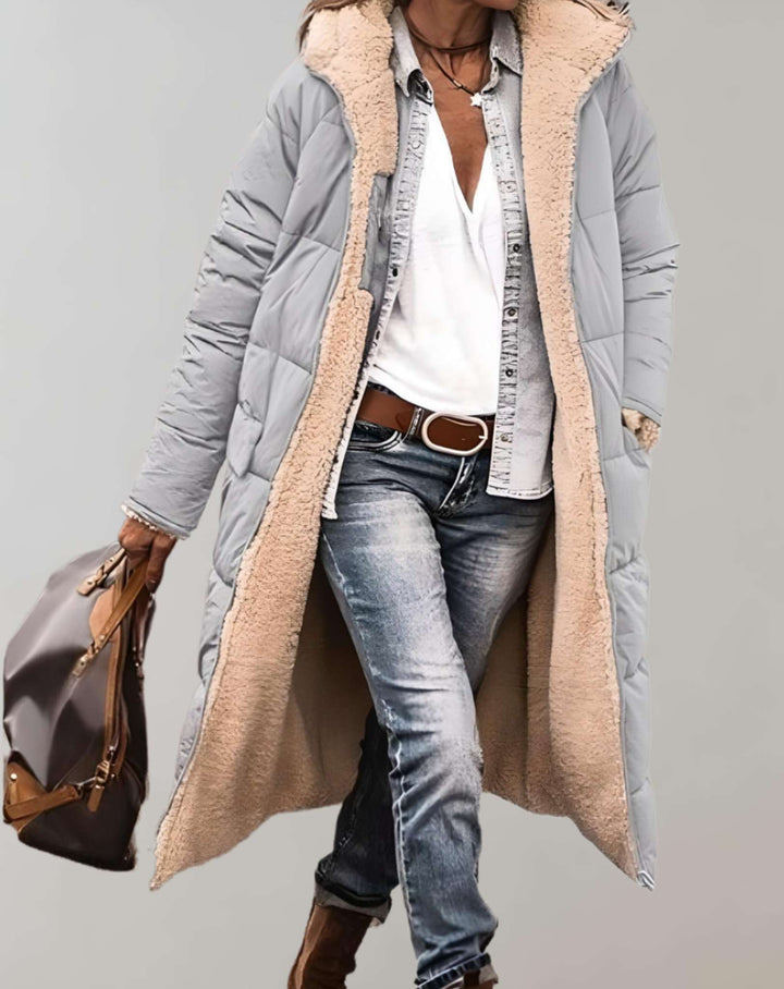 Women's Fleece-Lined Quilted Winter Coat