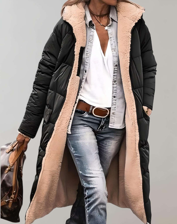 Women's Fleece-Lined Quilted Winter Coat