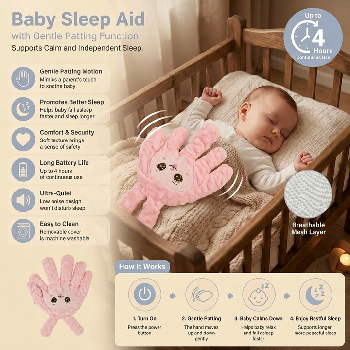 Baby Sleep Aid with Gentle Patting Function – Supports Calm and Independent Sleep 3