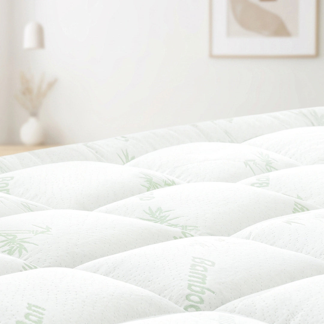Bamboo Mattress Topper - Deep Pocket Quilted Mattress Pad 135 x 190cm 5