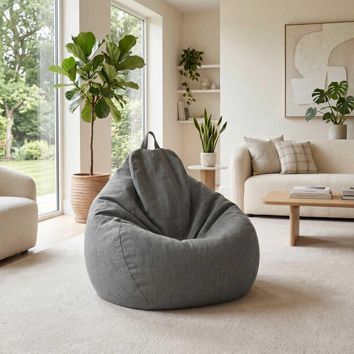 Bean Bag Chair Cover - Large Washable Bean Bag Cover Without Filling 1