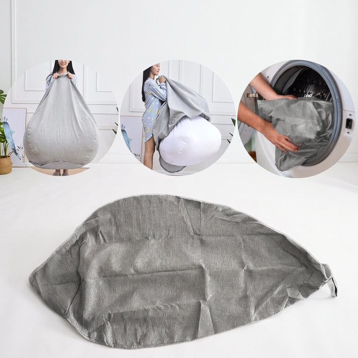 Bean Bag Chair Cover - Large Washable Bean Bag Cover Without Filling 2