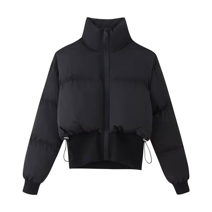 Cropped Padded Jacket for Women in Black