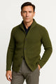 Men's Knit Wool Cardigan with Buttons, Casual Fit