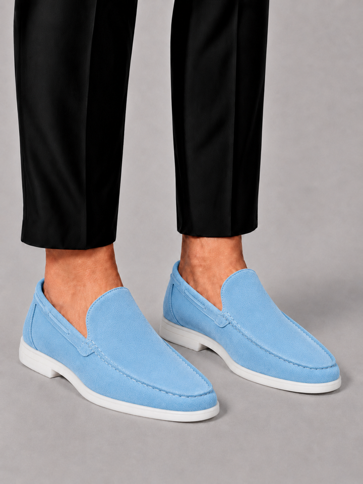 Men's Suede Slip-On Loafers in Wide Fit