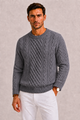 Men's Cable-Knit Jumper in Classic Wool Style