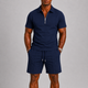 Men's Zip Polo and Shorts Summer Set