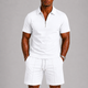 Men's Zip Polo and Shorts Summer Set