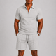 Men's Zip Polo and Shorts Summer Set