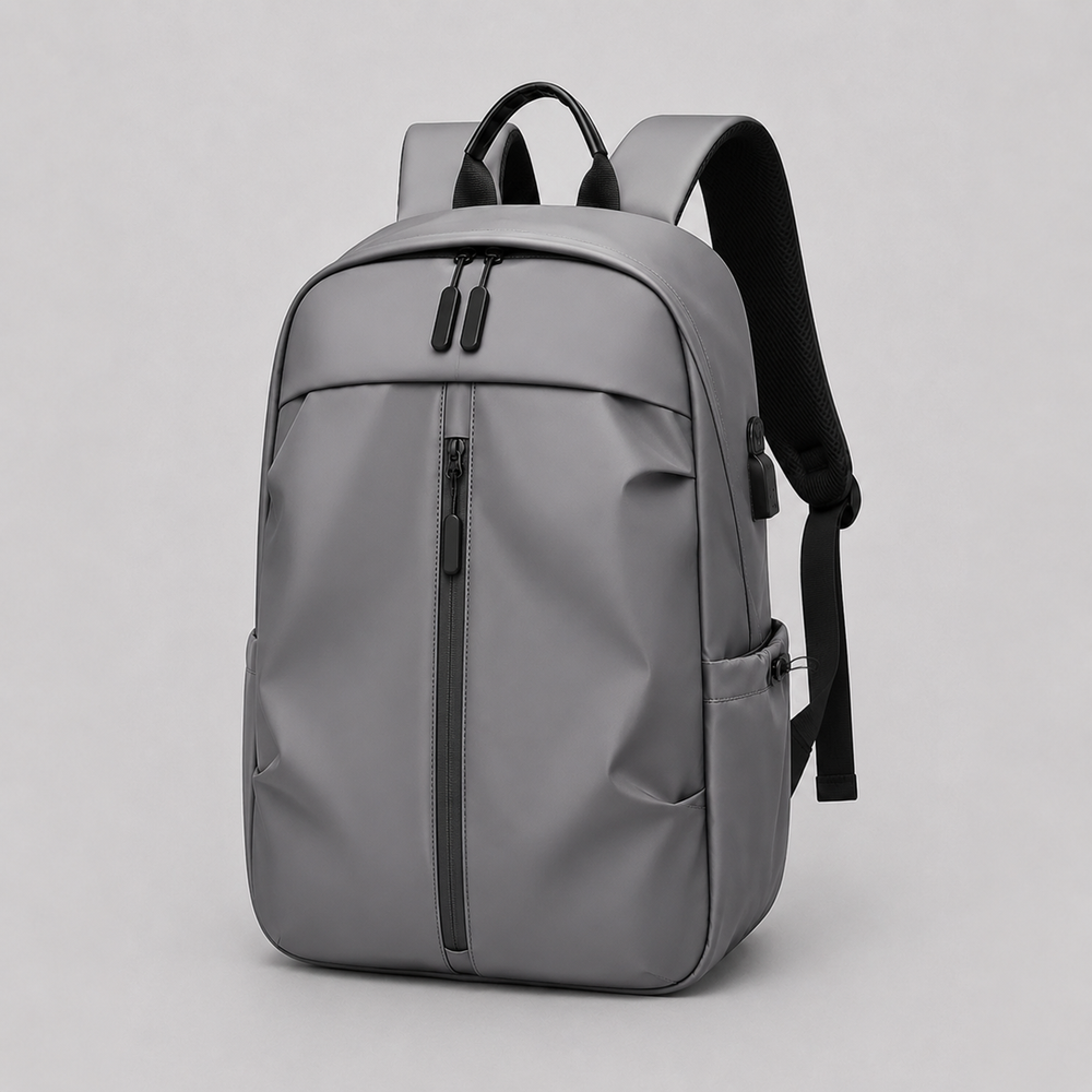 Unisex Water-Resistant Backpack with USB Port | Noviful
