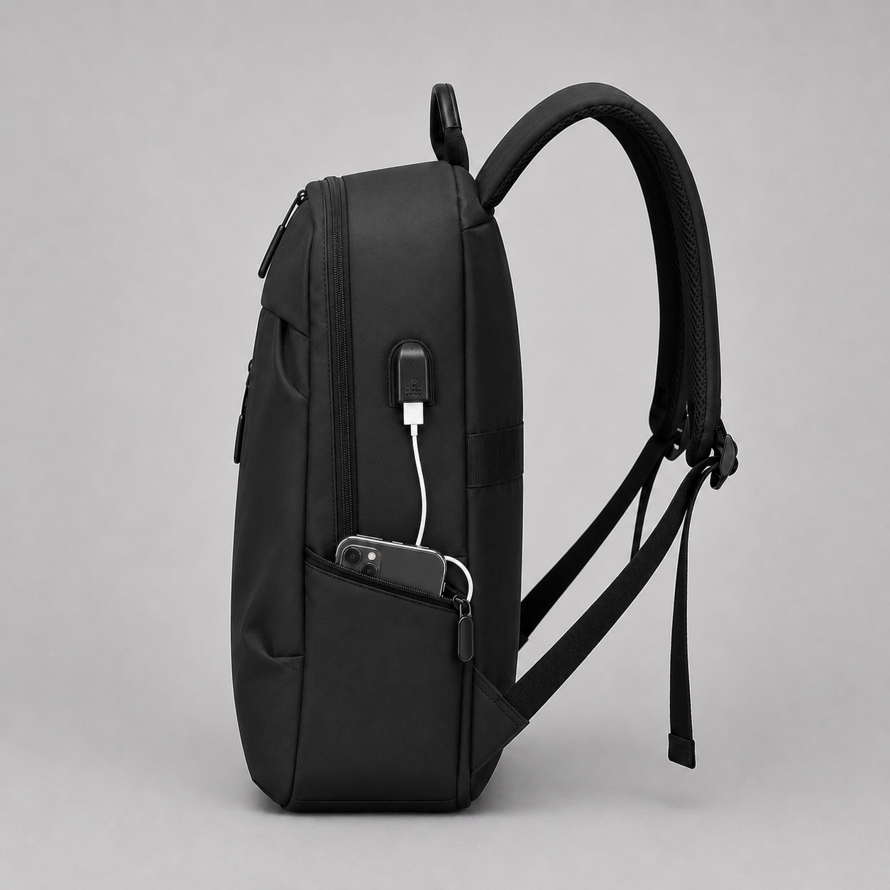 Unisex Water-Resistant Backpack with USB Port