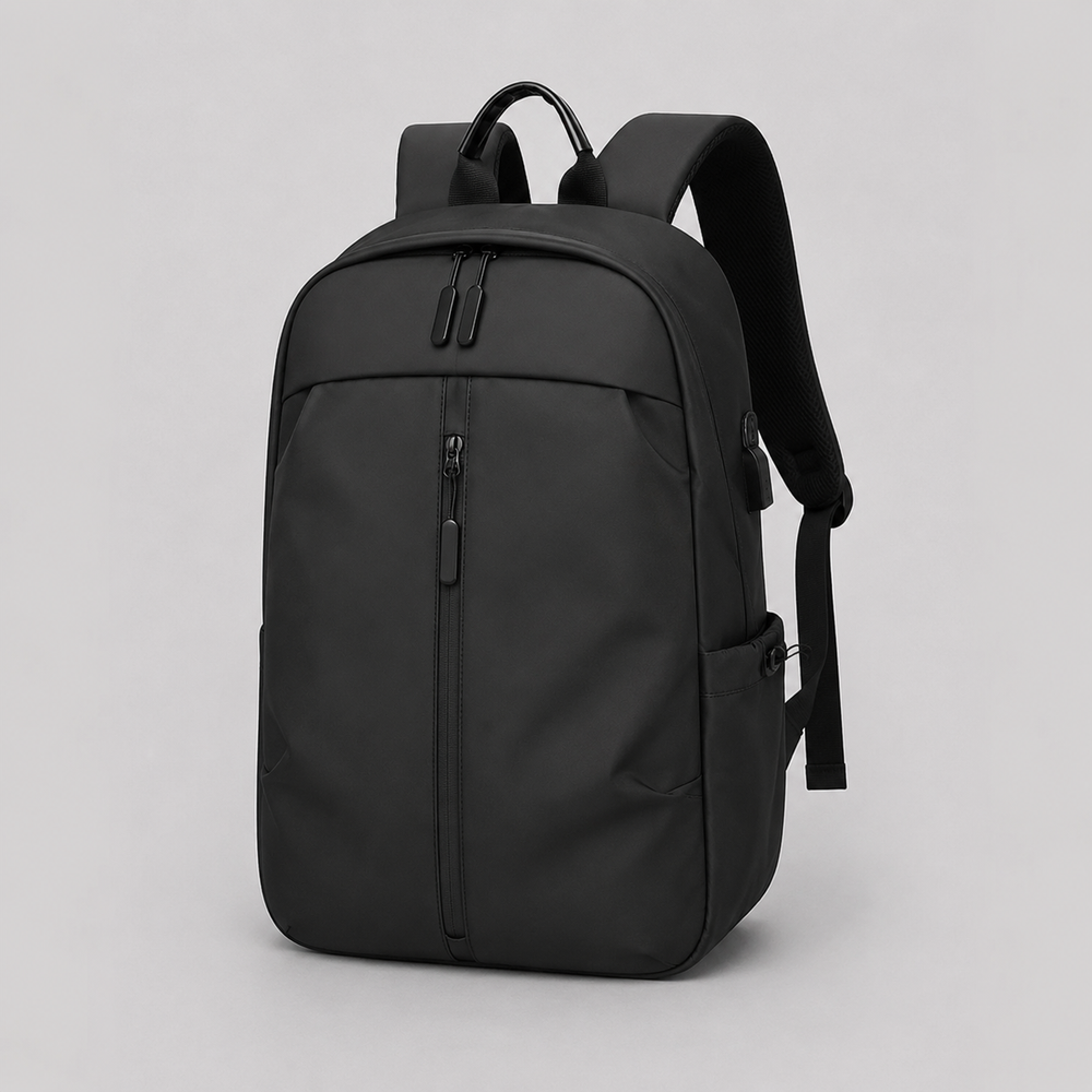 Unisex Water-Resistant Backpack with USB Port | Noviful
