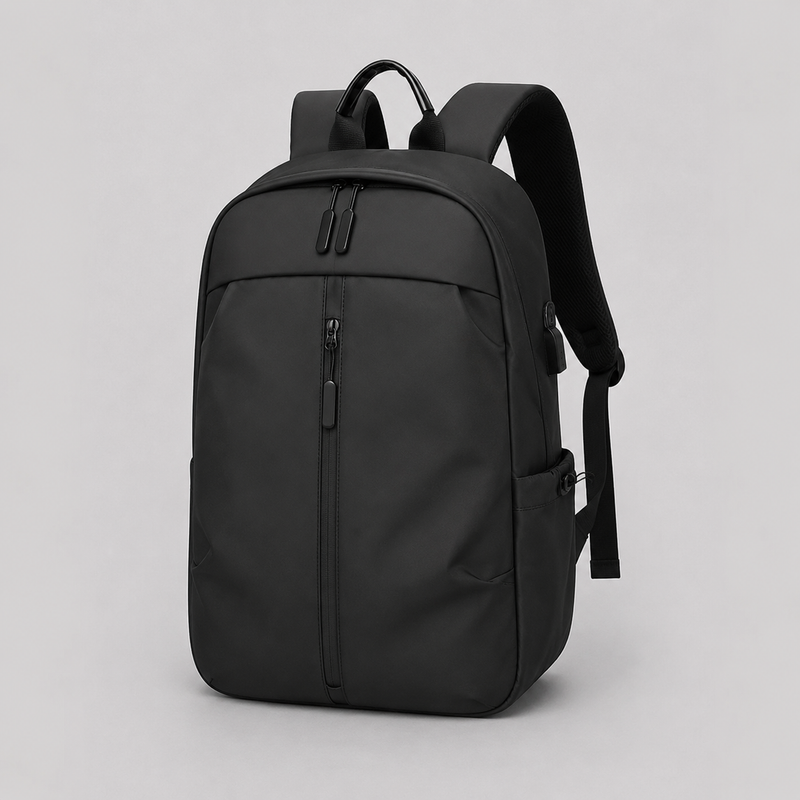 Unisex Water-Resistant Backpack with USB Port | Noviful