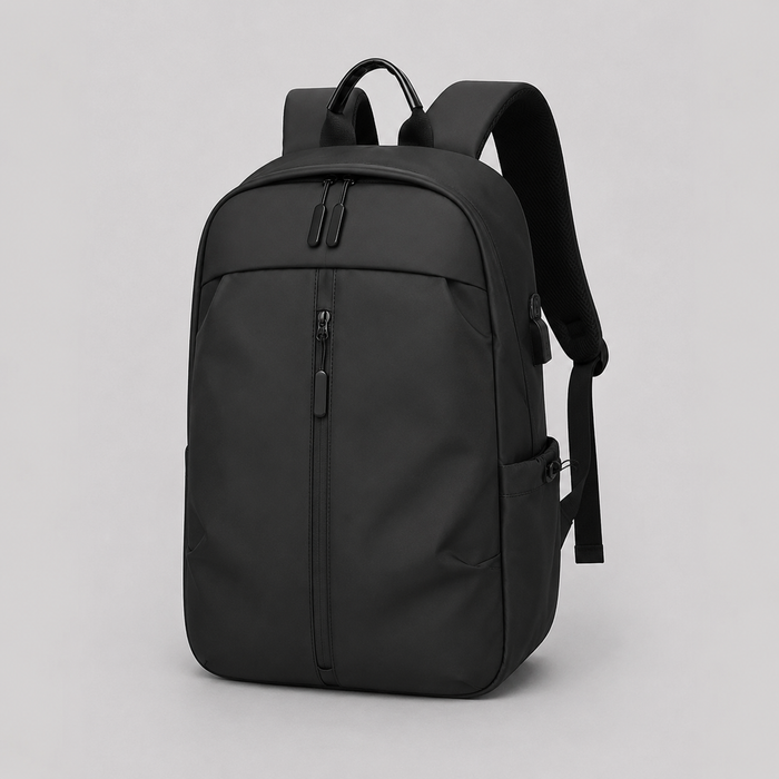 Unisex Water-Resistant Backpack with USB Port | Noviful