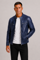 Men's Leather-Look Biker Jacket