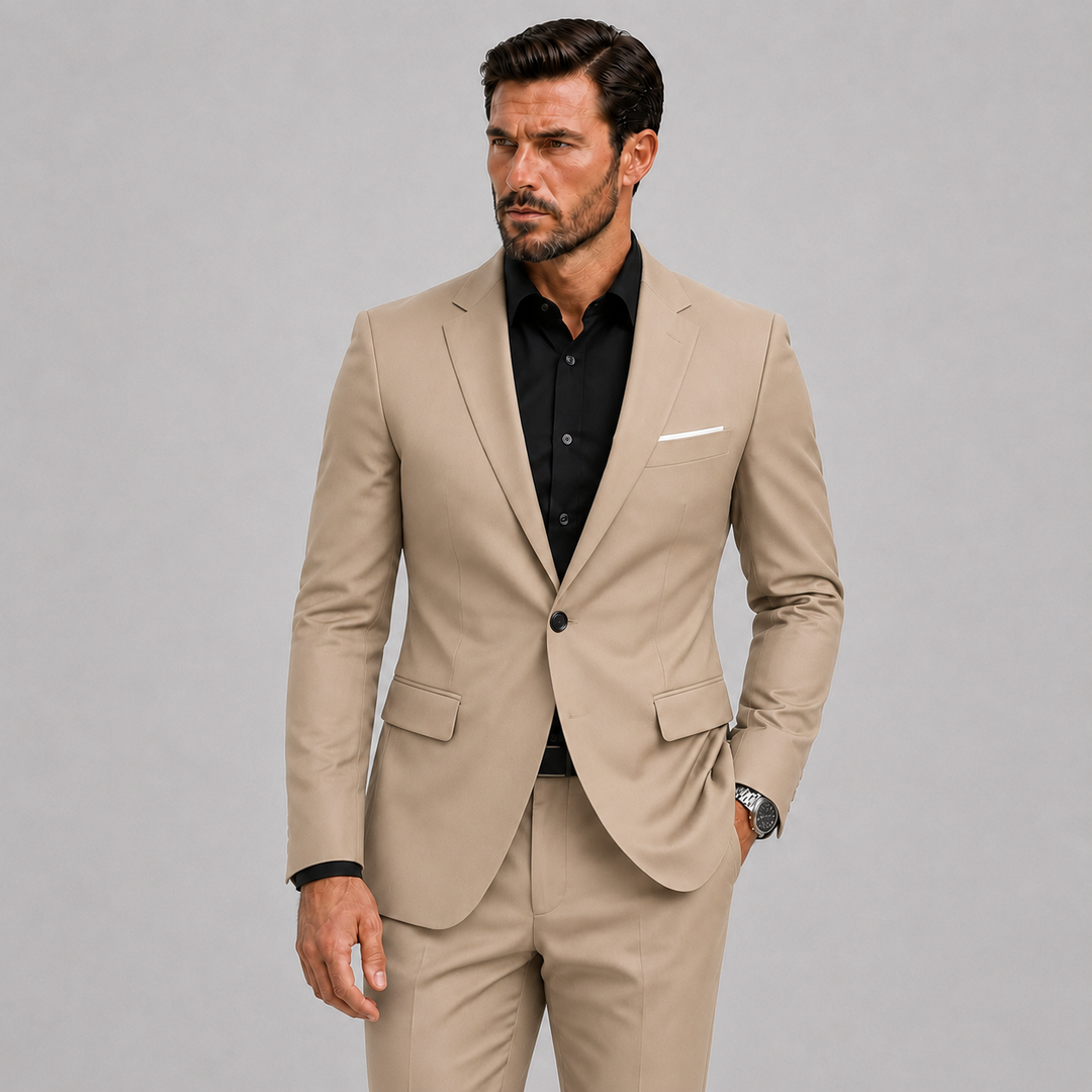 Men's Slim-Fit Suit for Weddings and Formal Occasions