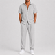 Men's Summer Set with Shirt and Wide-Leg Trousers