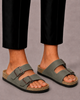 Men's Sandals with Double Buckle and Comfort Footbed