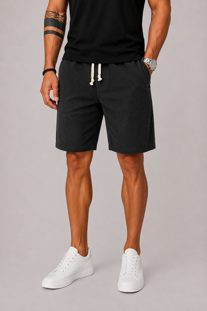 Men's Striped Shorts with Drawstring Waist