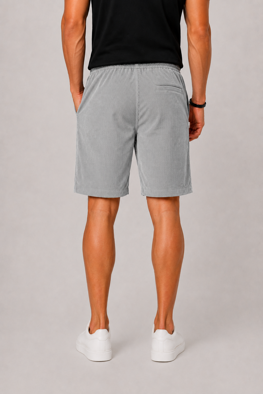 Men's Striped Shorts with Drawstring Waist